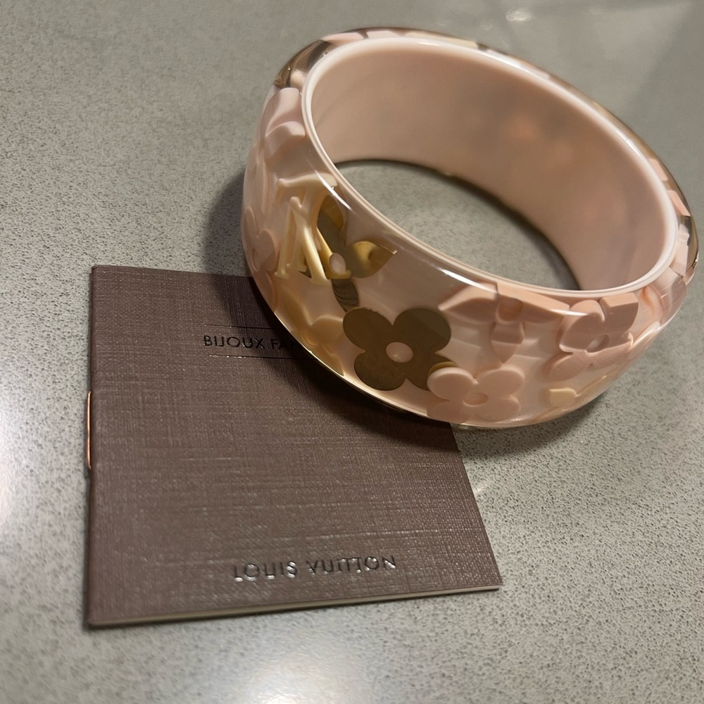 Louis Vuitton Resin Farandole Wide Inclusion Bangle Bracelet